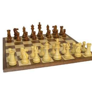  Worldwise Imports Sheesham Monarch Chessmen with Walnut 