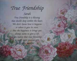TRUE FRIENDSHIP PERSONALIZED POEM GIFT IDEA FOR FRIENDS  