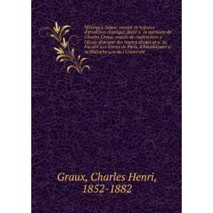   de lUniversiteÌ Charles Henri, 1852 1882 Graux  Books
