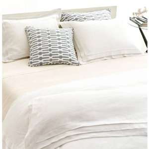  Pleated Linen White Duvet Cover: Home & Kitchen