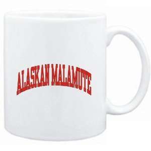: Mug White  Alaskan Malamute ATHLETIC APPLIQUE / EMBROIDERY  Dogs 