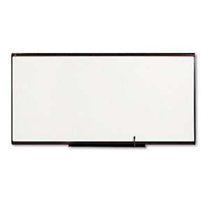   Erase Marker Board, 96 x 48, White, Mahogany Frame