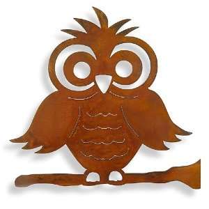  Whimsical Owl Rusted Metal Outdoor Wall Art, 15 Patio 