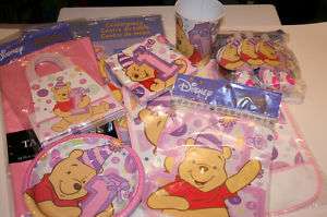 Winnie the Poohs 1st Birthday Party Supplies for GIRLS  