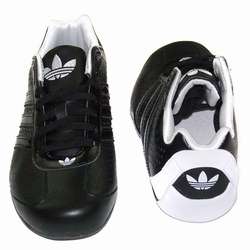 Kids ADIDAS GOODYEAR OS Trainer Black Leather Size 3½  