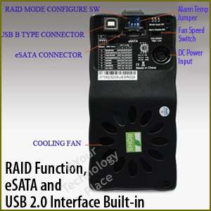   USB RAID 2x 3.5 SATA Hard Disk External Case 4TB 822375893021  