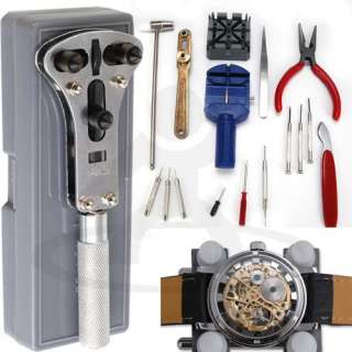 18 in 1 Watch Repair Tools Kit Strap Pin Case Opener  