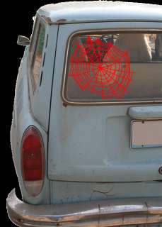 Creepy RED Spider Web Decal Sticker for Windows & Cars!  