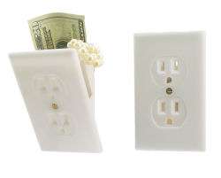 Wall Outlet Hidden Wall Safe   Home Security & Alarms  