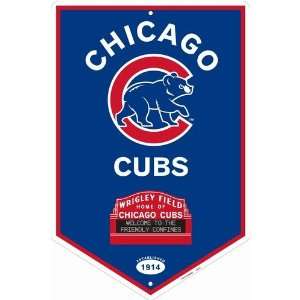   Chicago Cubs Wrigley Field Home Plate Parking Sign: Sports & Outdoors