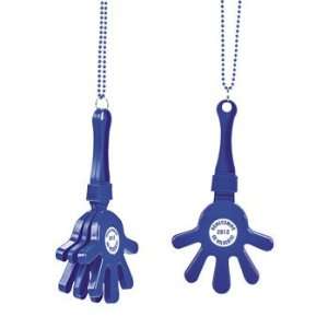  Personalized Blue Hand Clapper Beaded Necklaces   Novelty 