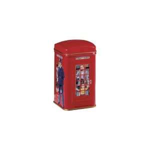 Ahmad Tea Phone Booth Tin/Bank W/ Eng Bf (Economy Case Pack) 1.7 Oz 