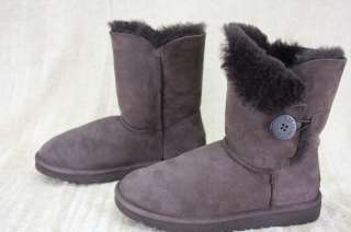 NEW UGG Australia Womens Bailey Button Boots 5803 Chocolate Suede 