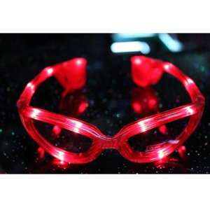   Sunglasses Flashing Sun Glasses Rave Party   Red