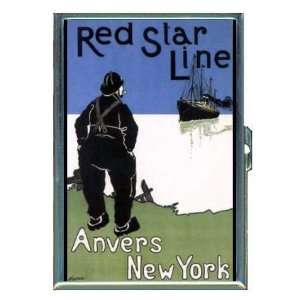 Red Star Line Ocean Liner ID Holder, Cigarette Case or Wallet MADE IN 
