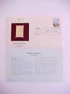 1981 WILDLIFE HABITATS MOUNTAINS 22k Gold FDC US Stamp  