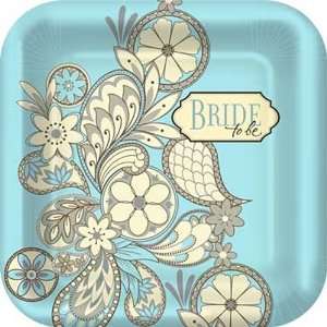 Bride To Be 7 inch Square Paper Plate:  Kitchen & Dining