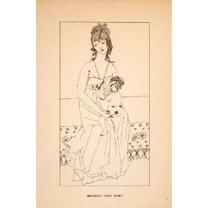 1919 Lithograph Pamela Bianco Mournst Comfort Mother Child Madonna 