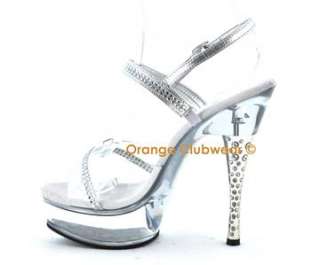 PLEASER Diamond 639 Rhinestone Sandals High Heels Shoes 885487442754 