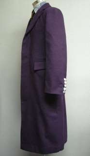Joker Purple Long Trench COAT Dark Knight Costume Fancy Dress movie 