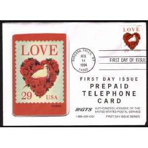   Love Stamp   .29 Cent Dove In Red Roses: First Day Cover In Envelope