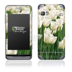  Design Skins for Samsung Wave 723   White Tulip Design 