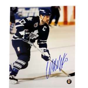  Wendel Clark Autographed Toronto Maple Leafs Blue Jersey 