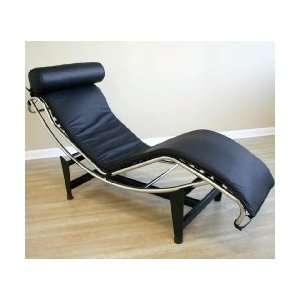  Le Corbusier Chaise Lounge Chair, black leather: Home 