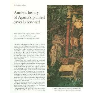   Restoring Cave Paintings Ajanta India illustrated 