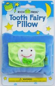   Fairy Pillow With Pocket Rich Frog Blue Green White Cute Design  