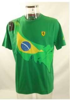 Puma Ferrari Massa Green Brazil T Shirt Top ALL SIZES  