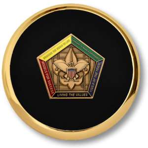 BOY SCOUT WOOD BADGE CHALLENGE COIN COASTER USA MADE  