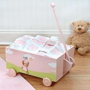  Welcome to the World Pink Baby Wagon   Ten Piece Gift 