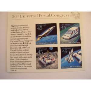  US Postal Souvenir Sheet from 20th Universal Postal Congress, 1989 