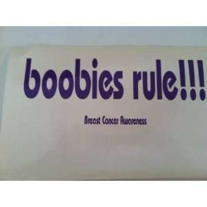  Boobies Rule Custom Decal YELLOW   Car Window   Sticker 