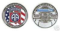82ND AIRBORNE US ARMY SILVER COLOR CHALLENGE COIN  
