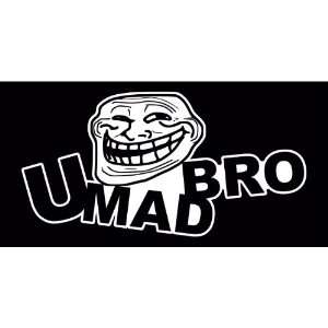  U Mad Bro Troll Face You Mad JDM Vinyl Decal Sticker 