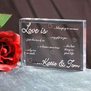  Personalized Love Is Valentines Keepsake Love Keepsake 