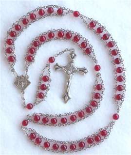 Red KNIGHTS of COLUMBUS KofC Catholic Ladder Rosary NEW  