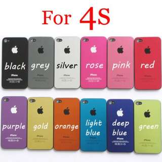 For iphone 4S Metal aluminum brushed back case Battery Cover housing 