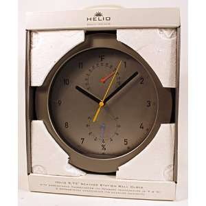 Helio 9.57 Weather Station Wall Clock with Thermometer and Hygrometer 