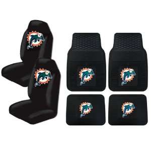   Weather Floor Mats and A Set of 2 Universal Fit Seat Covers   Miami