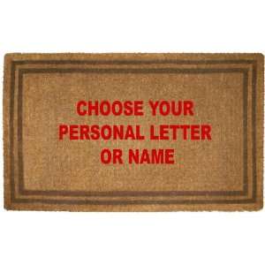  Rectangle Doormat with Brown Double Border (30 X 48 X 1 