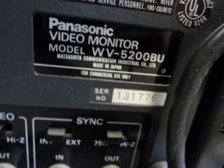 3X PANASONIC WV 5200BU VIDEO MONITORS PARTS/REPAIR  
