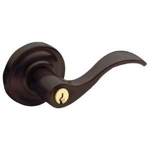   .112.rent/lent Venetian Bronze Keyed Entry Wave Lever with 5048 Rose
