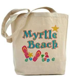 Myrtle Beach Flip Flops   Tote or Beach Bag South carolina Tote Bag by 