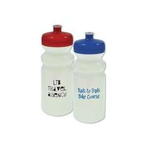 20FRSTCL    20oz. Biodegradable Frosted Sport Bottle Colored Lid 