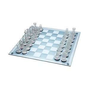   Inch Glass Game Board 32 Glass Chess Pieces Gift Boxed