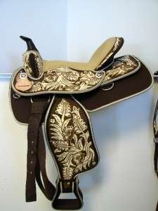 16 Western Horse Trail Synthetic Saddle New western pattern print 