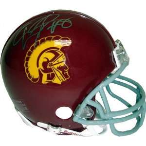  Dwayne Jarrett USC Trojans Autographed Mini Helmet Sports 